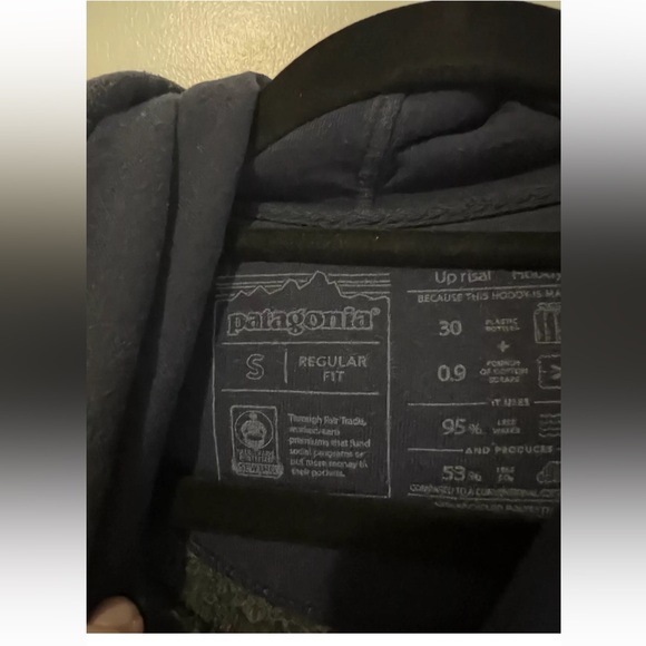 Patagonia SMALL+XL Navy P-6 Logo Uprisal Hoodie Worn/Vintage Look Recycled - Picture 5 of 13